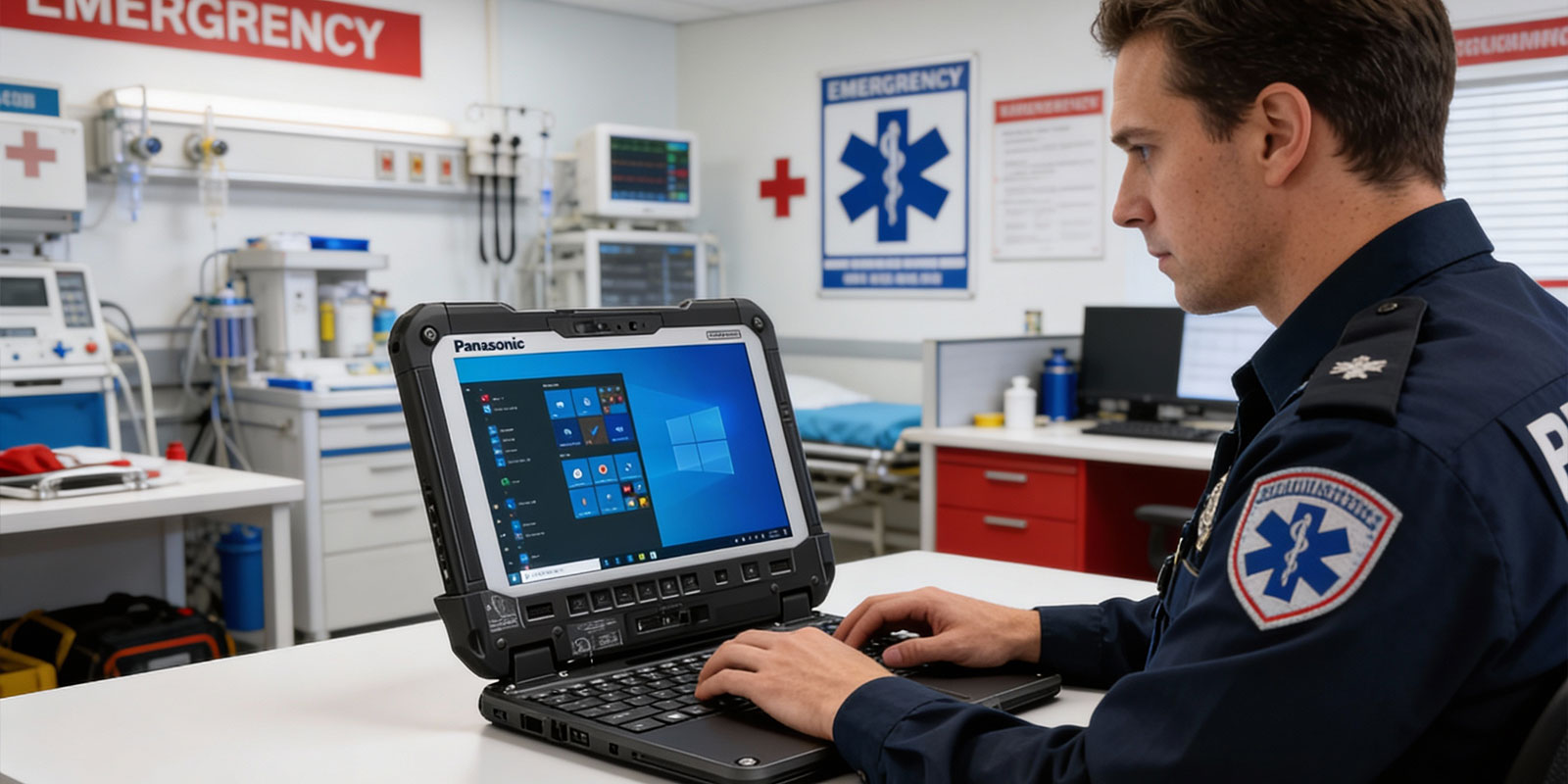 man working in laptop
