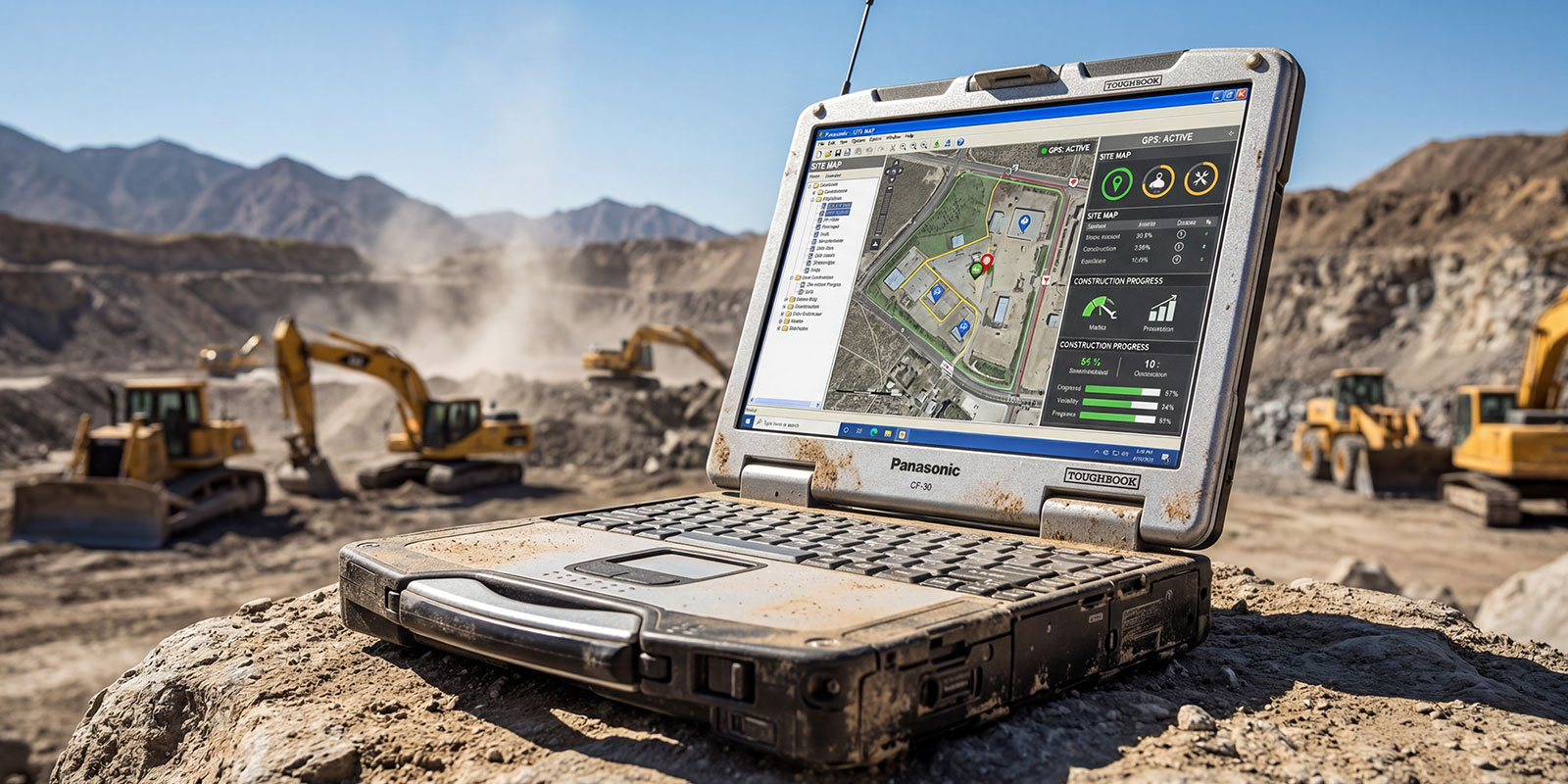 laptop used in field work